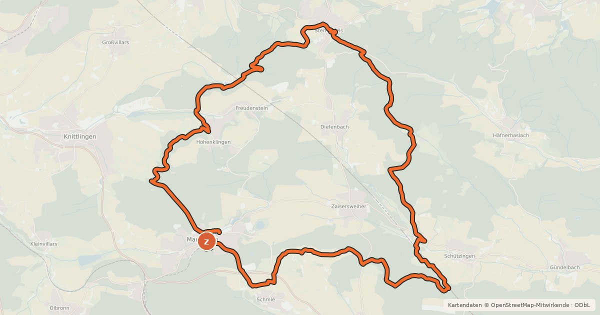 Kartenübersicht der Radroute MTB Schlossbergtour (Tour 3)