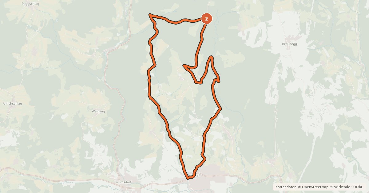 Kartenübersicht der Radroute MTB Schwedenkreuz-Strecke