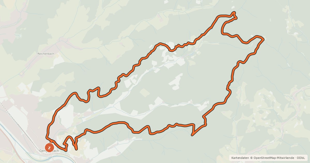 Kartenübersicht der Radroute MTB Teufelskanzel-Tour