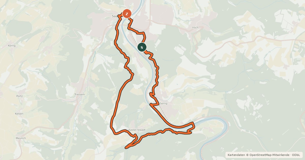Kartenübersicht der Radroute MTB-Tour 1 "Schinkel-Tour"