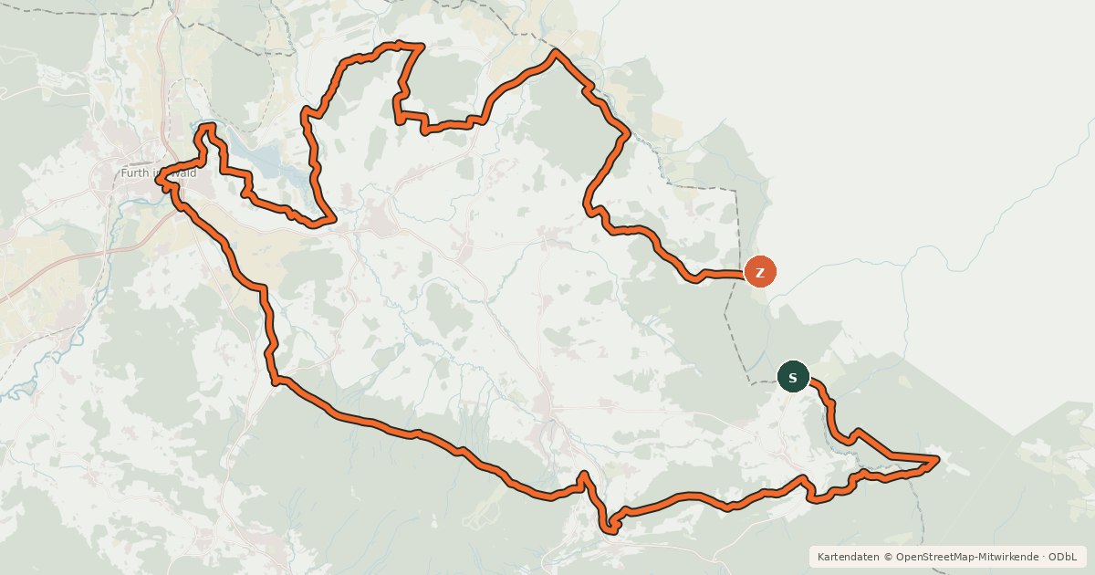 Kartenübersicht der Radroute MTB-Tour 22 Grenzlandtour