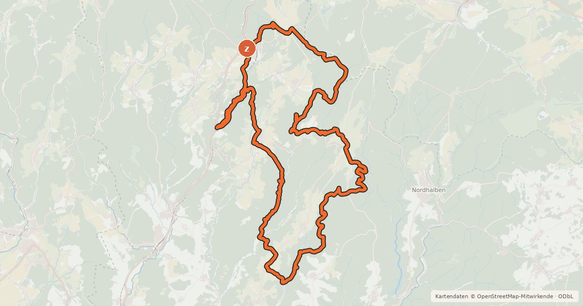 Kartenübersicht der Radroute MTB-Tour 3