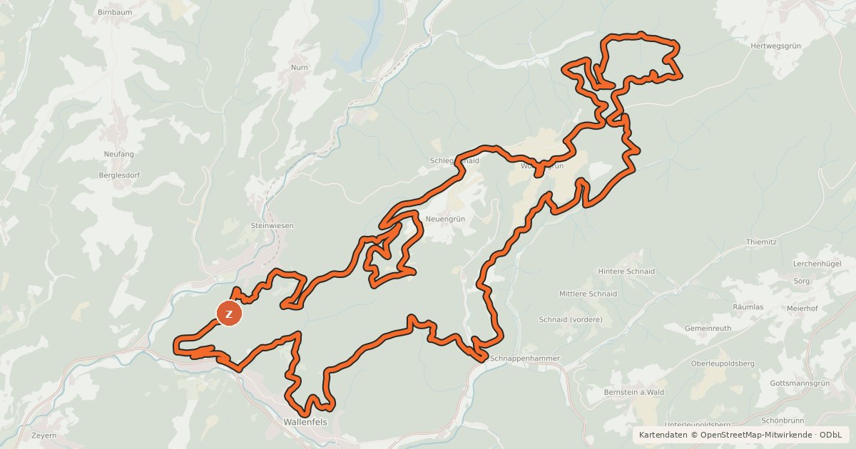 Kartenübersicht der Radroute MTB-Tour 4