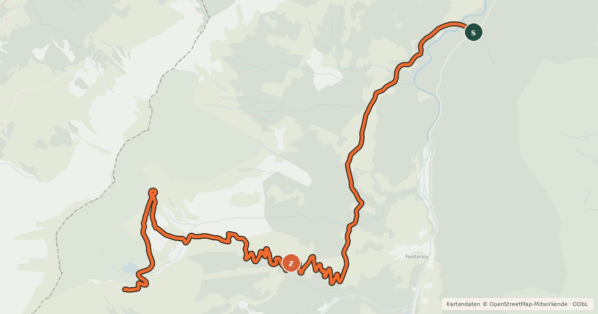 Kartenübersicht der Radroute MTB Tour 6
