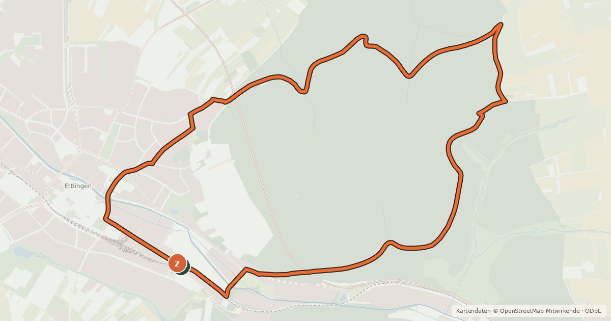 Kartenübersicht der Radroute MTB Wattkopf Runde 1