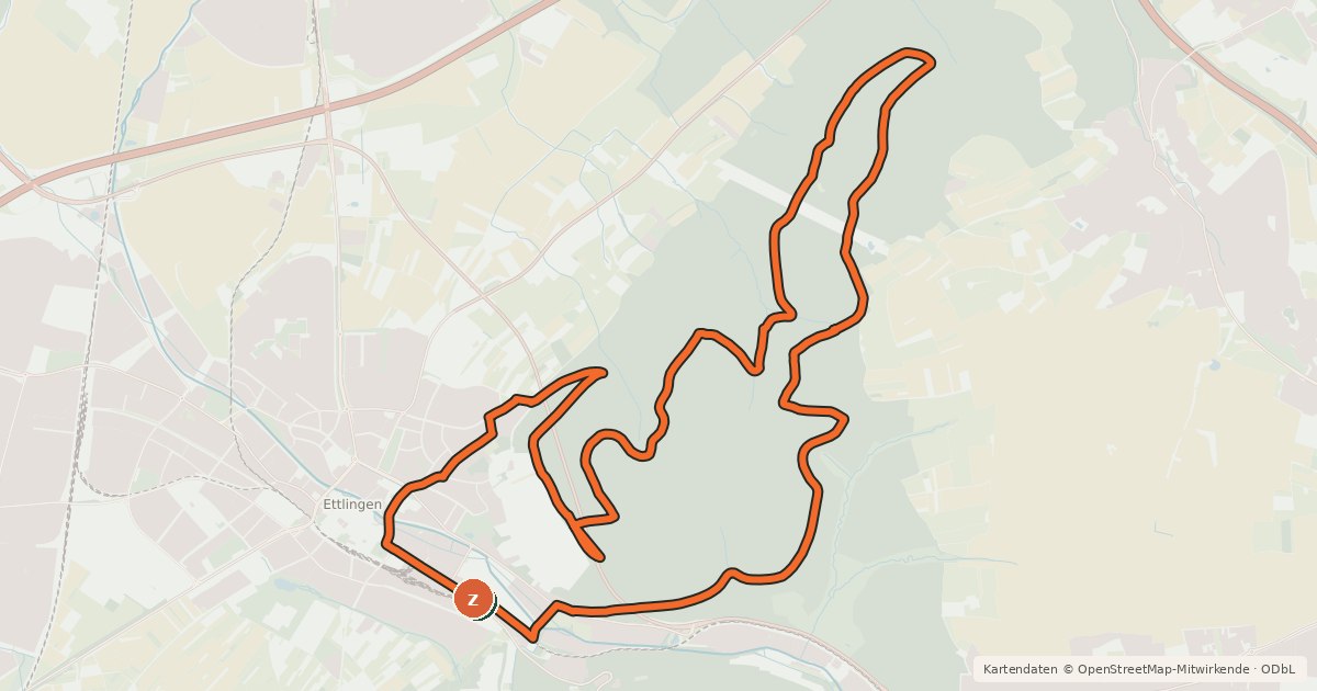 Kartenübersicht der Radroute MTB Wattkopf Runde 2