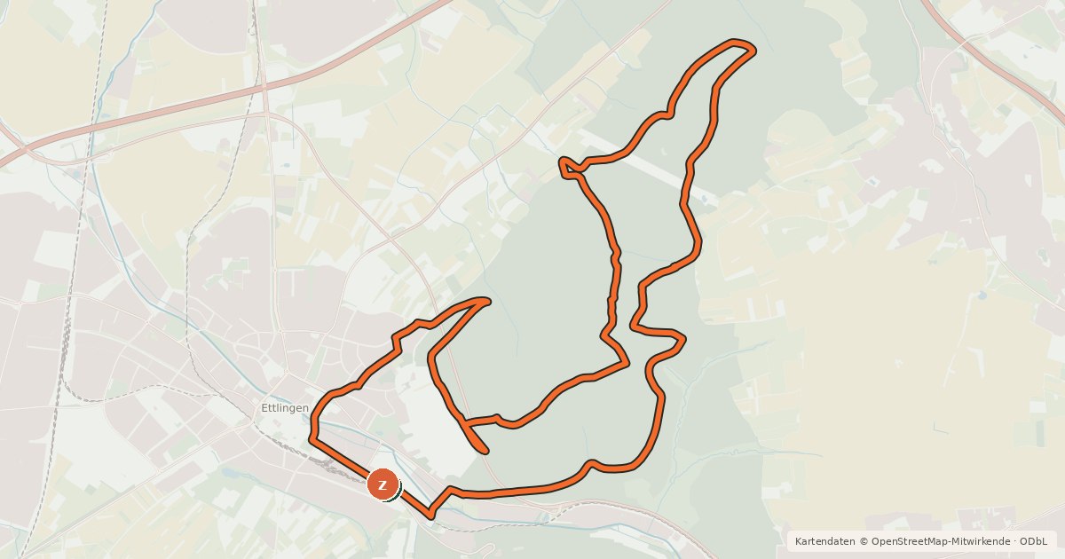 Kartenübersicht der Radroute MTB Wattkopf Runde 3