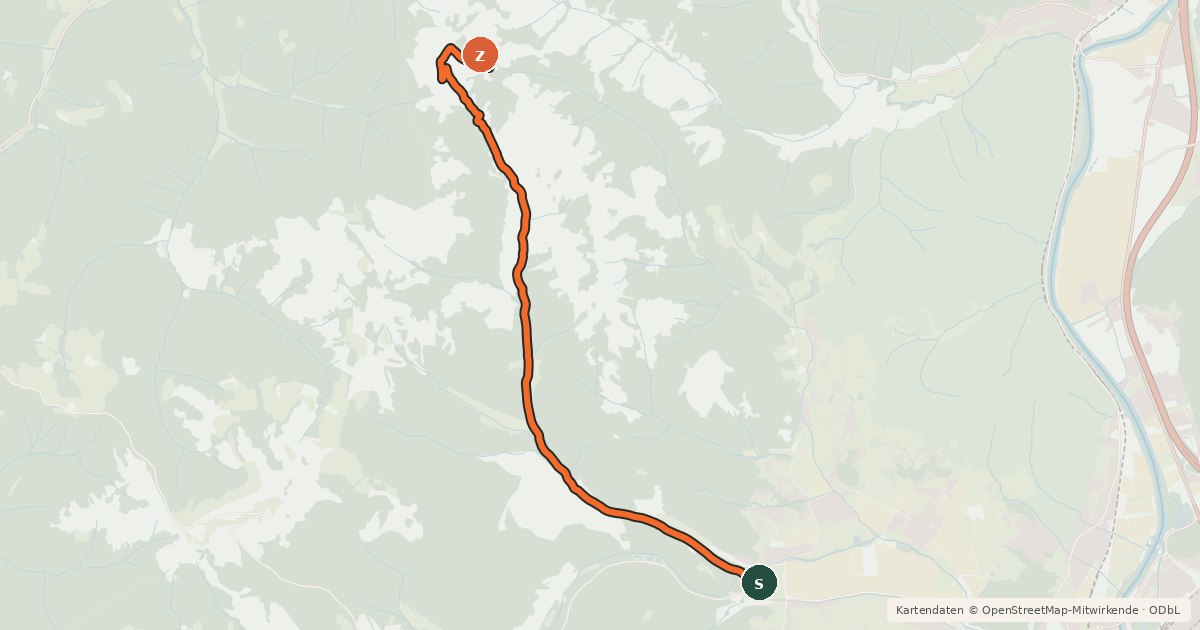 Kartenübersicht der Radroute Mühlbachgrabenweg 32