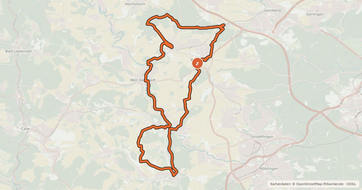 Kartenübersicht der Radroute Nah.Tour.Radweg