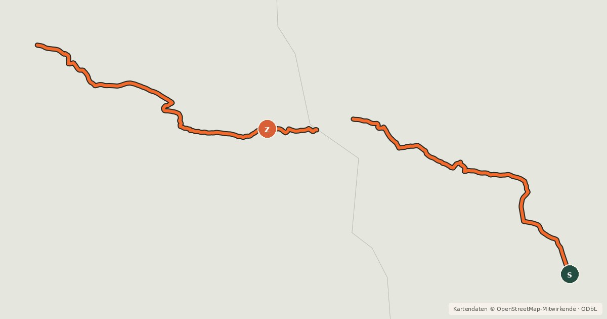 Kartenübersicht der Radroute National Cycle Network Route 327