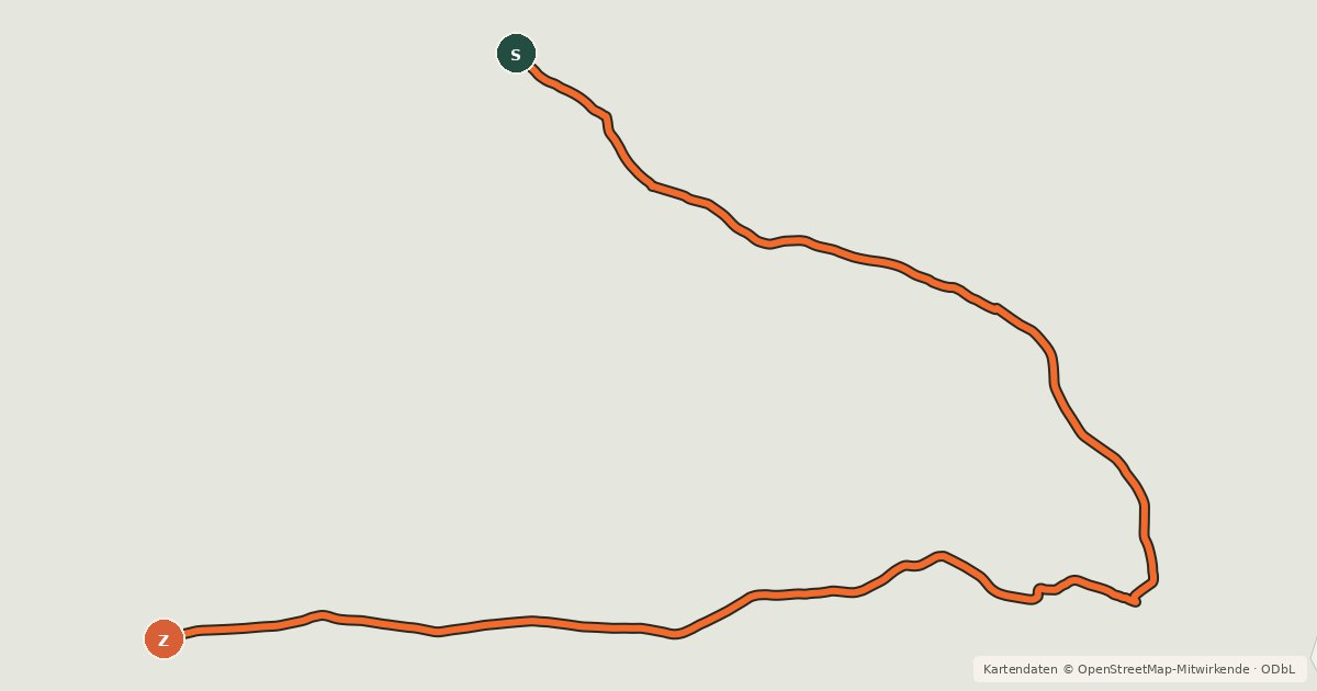 Kartenübersicht der Radroute National Cycle Network Route 4