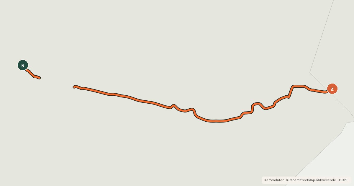 Kartenübersicht der Radroute National Cycle Route 16 (proposed)