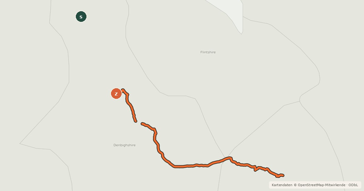 Kartenübersicht der Radroute National Cycle Route 84 (Proposed)