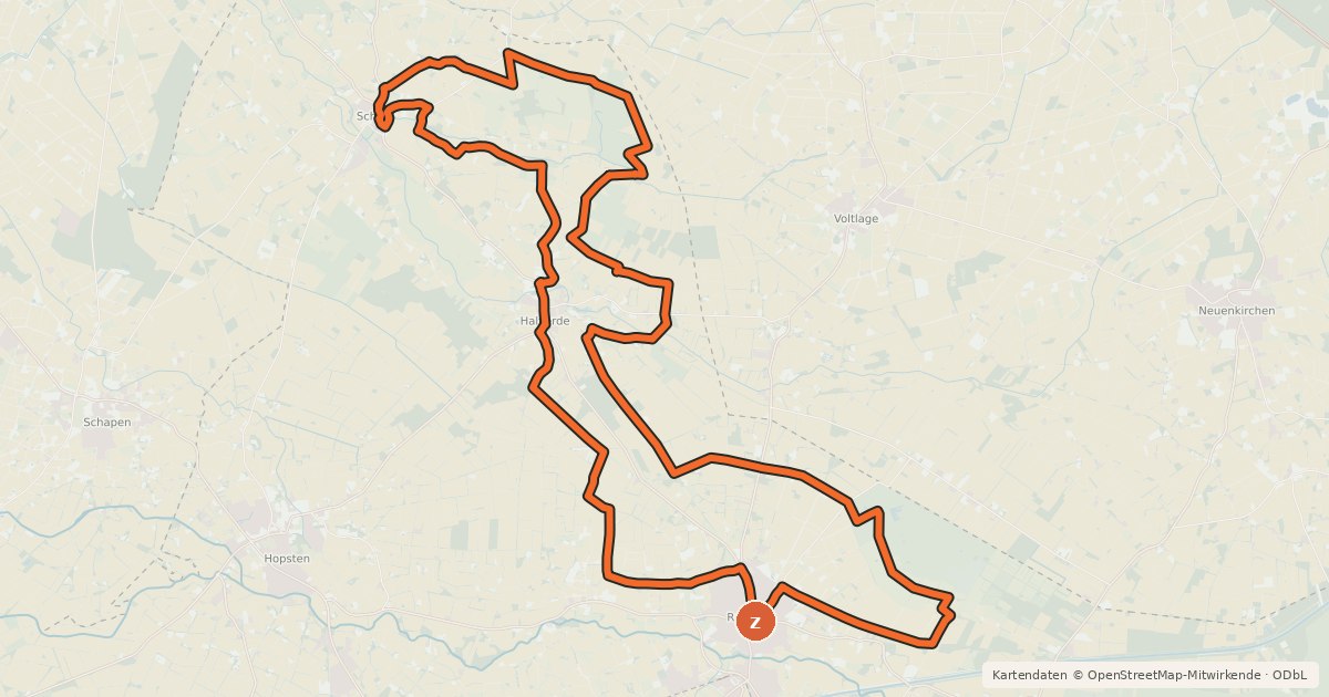 Kartenübersicht der Radroute NaTourismus Moorroute