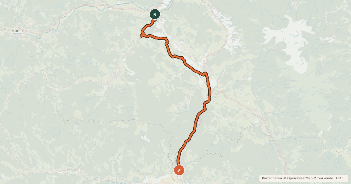 Kartenübersicht der Radroute Neumarkter Radweg