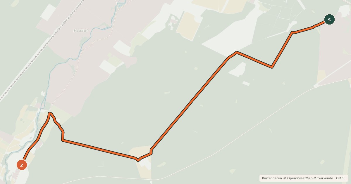 Kartenübersicht der Radroute Neuried - Gauting