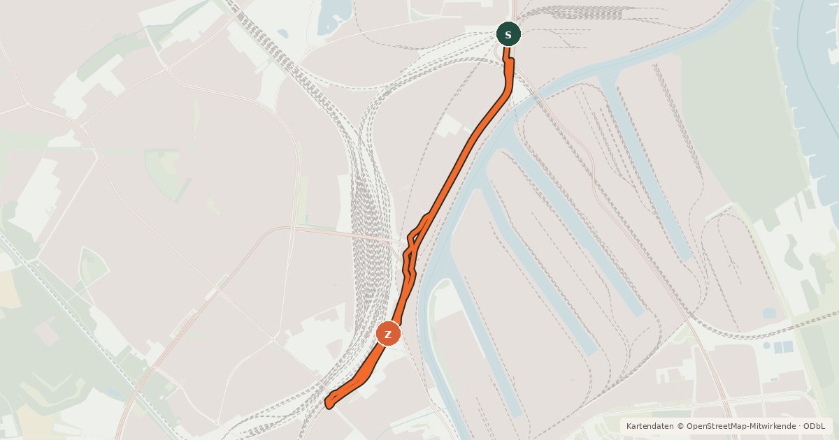 Kartenübersicht der Radroute Neuss (25) - Neuss (35)