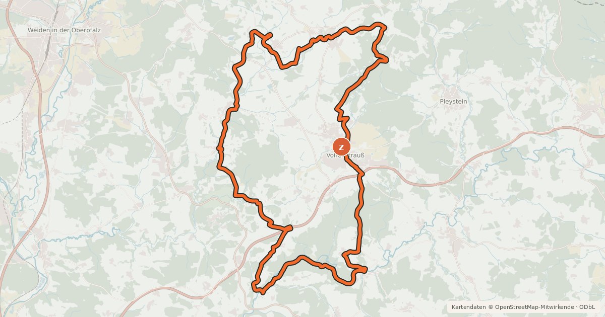 Kartenübersicht der Radroute NEW 8