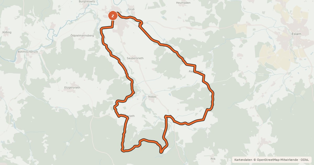 Kartenübersicht der Radroute NEW 9a