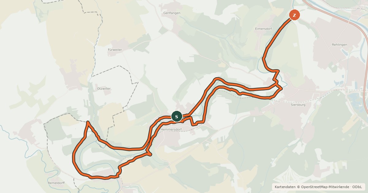 Kartenübersicht der Radroute NiedtalRadweg