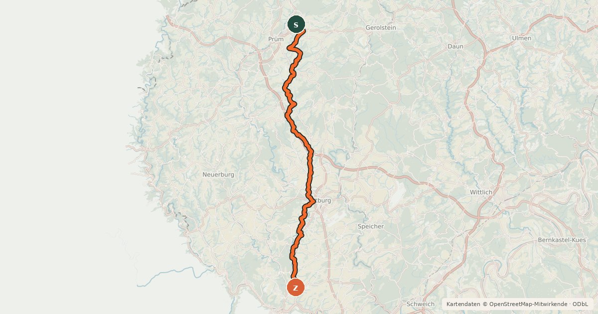 Kartenübersicht der Radroute Nims-Radweg