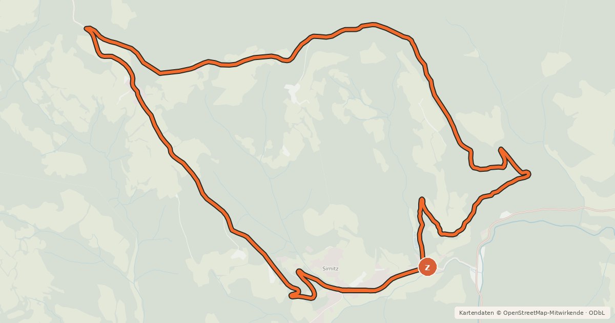 Kartenübersicht der Radroute Nockbike 34