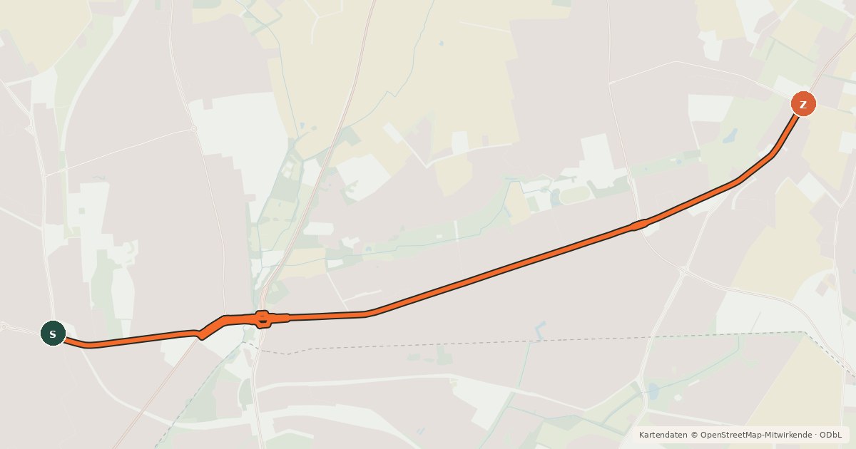 Kartenübersicht der Radroute Norderstedt Veloroute 4