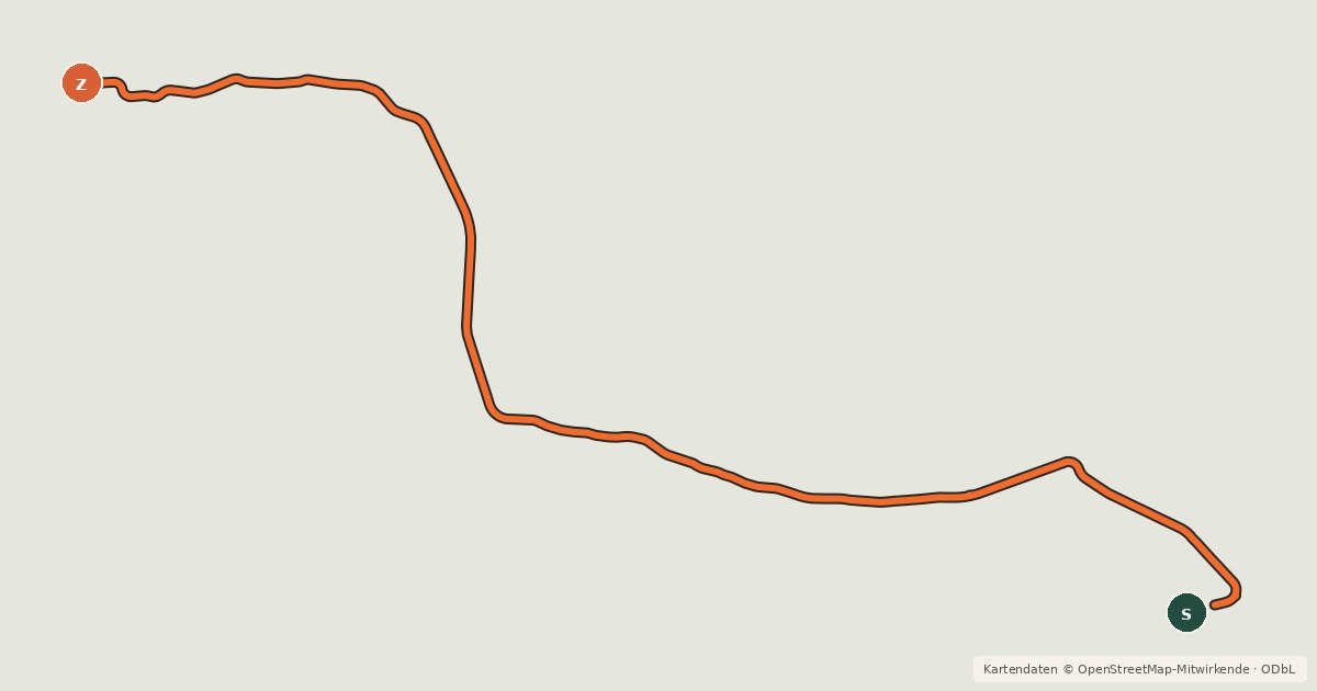 Kartenübersicht der Radroute Northside Trail