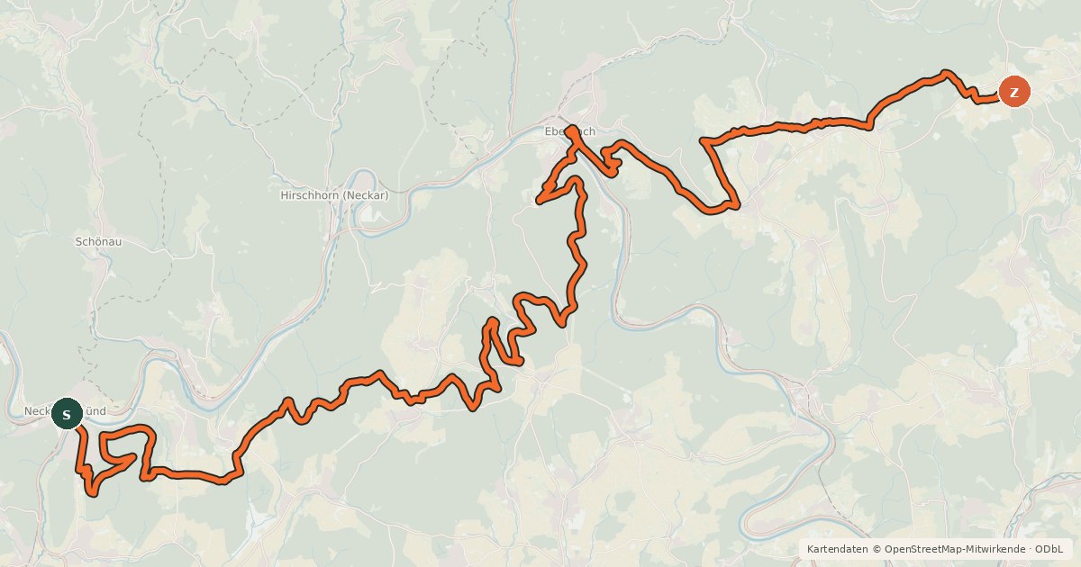 Kartenübersicht der Radroute NPNO Gravel Crossing Etappe2