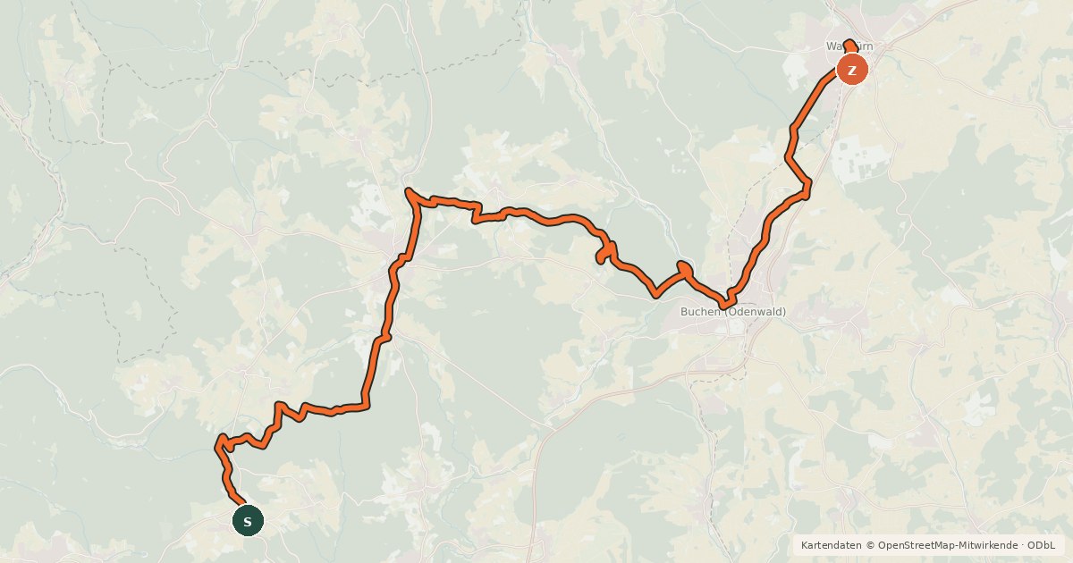 Kartenübersicht der Radroute NPNO Gravel Crossing Etappe3