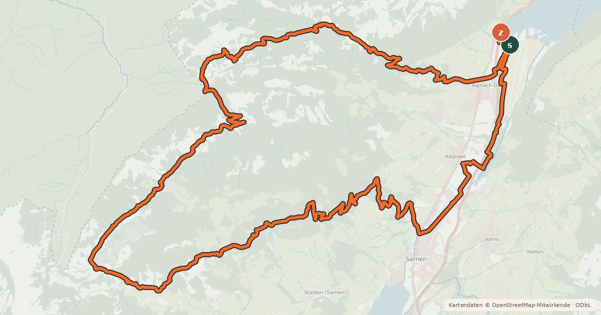 Kartenübersicht der Radroute o-tour Bike West