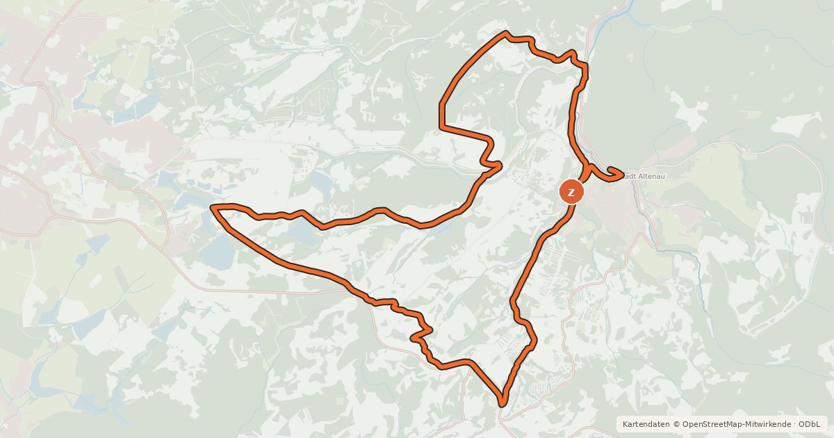 Kartenübersicht der Radroute O7 (Leichte Wasser-Tour)