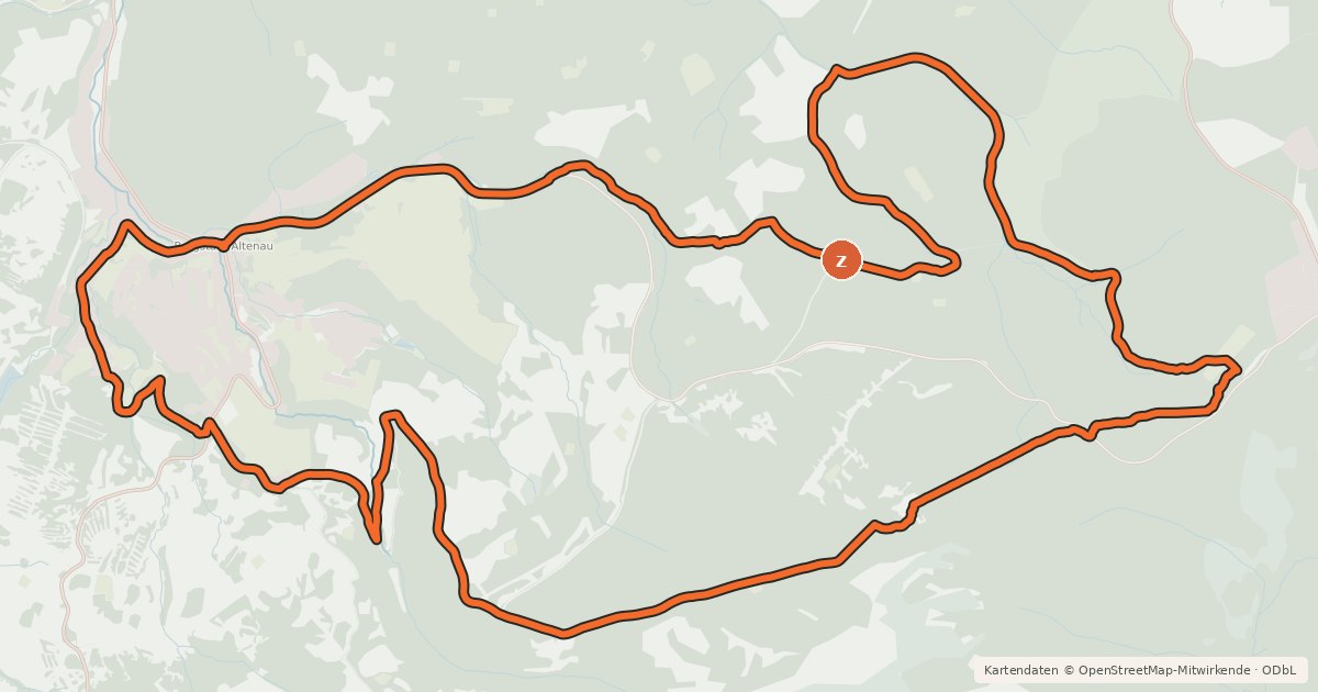 Kartenübersicht der Radroute O8 (Torfhaus-Tour II)
