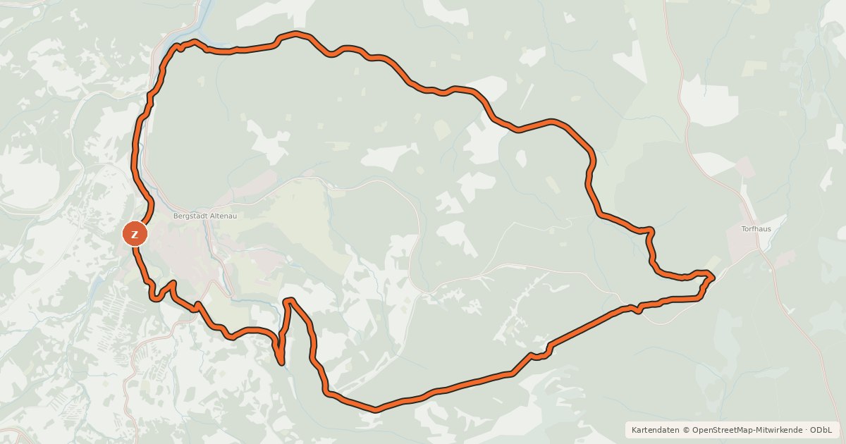 Kartenübersicht der Radroute O9 (Wolf's-Trail)