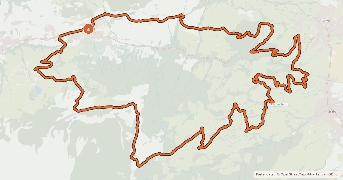 Kartenübersicht der Radroute Oelberg Bike