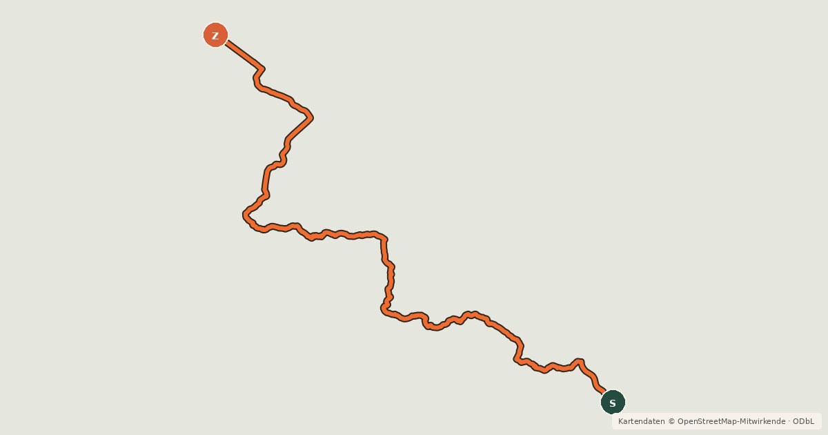 Kartenübersicht der Radroute Ohakune–Taihape Trail