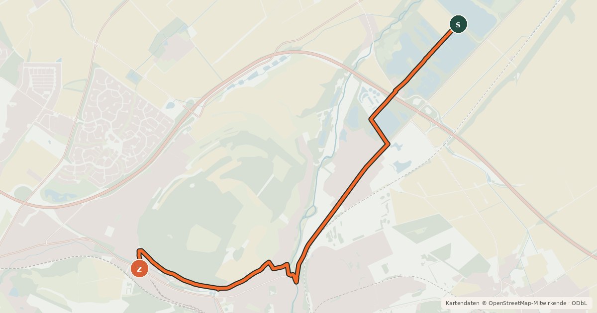 Kartenübersicht der Radroute Okerradweg