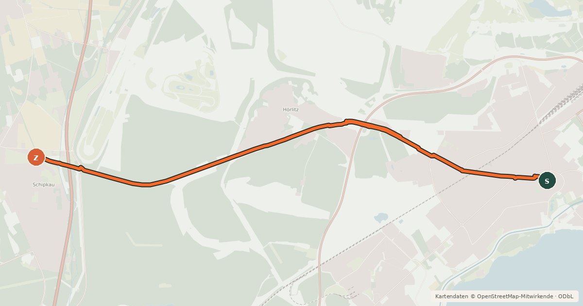 Kartenübersicht der Radroute OSL36-58