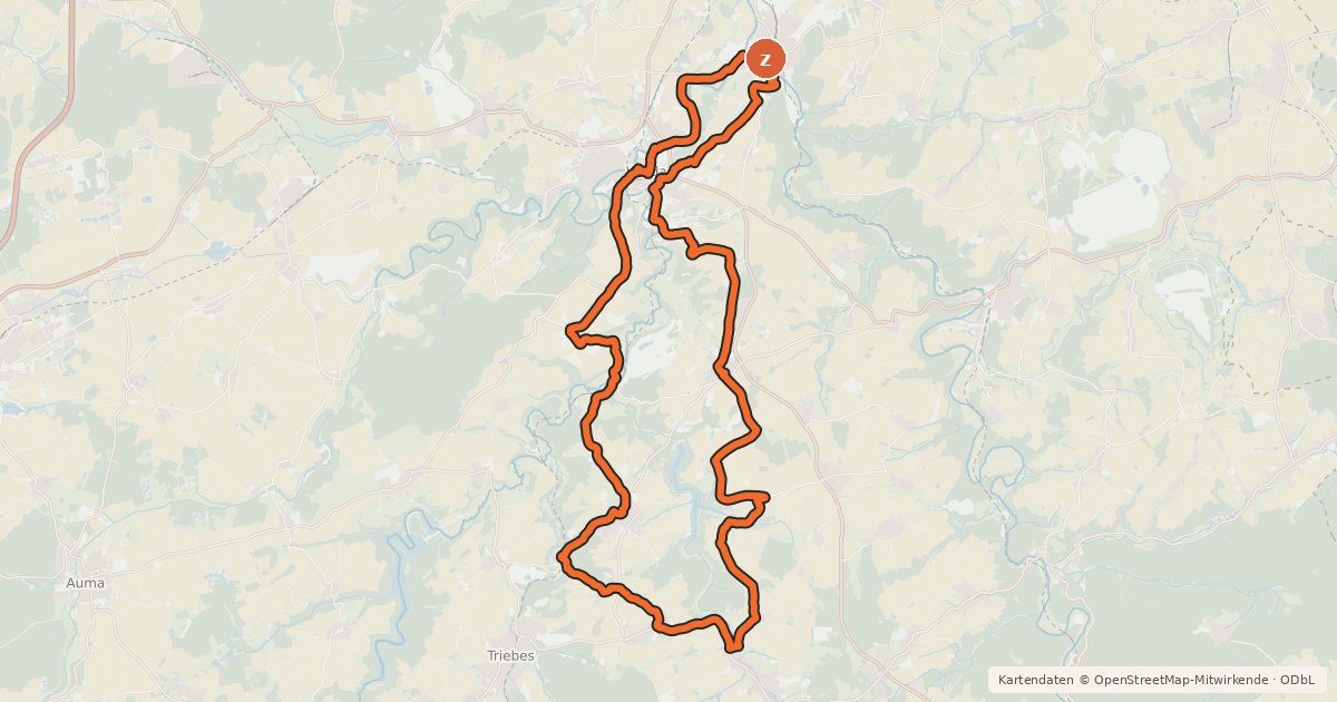 Kartenübersicht der Radroute Osterburgroute