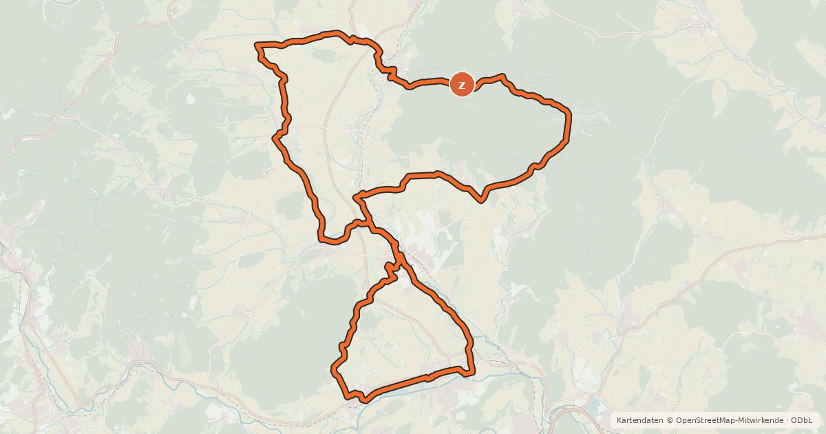 Kartenübersicht der Radroute Otto-Ubbelohde-Radweg