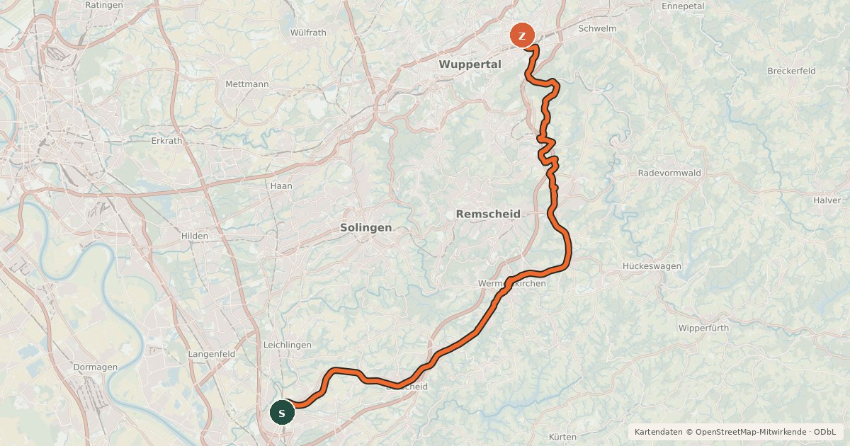 Kartenübersicht der Radroute Panoramaradweg Balkan-Trasse