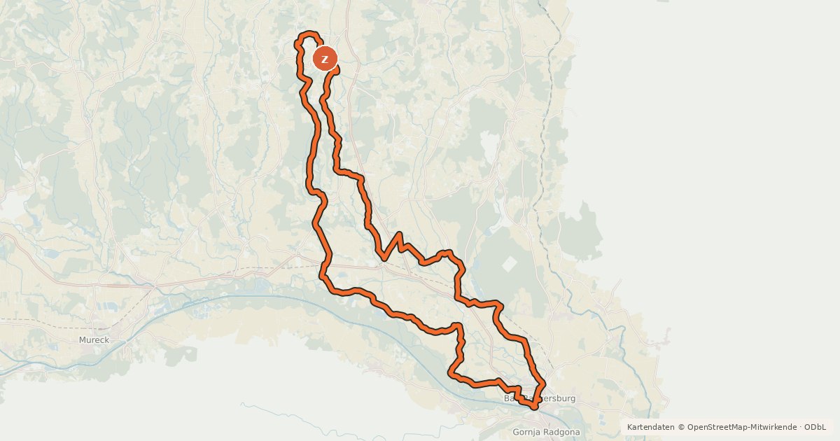 Kartenübersicht der Radroute Partner-Tour