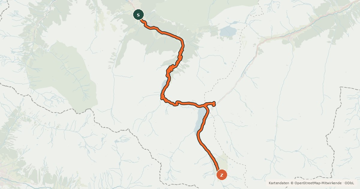 Kartenübersicht der Radroute Piz Buin Tour