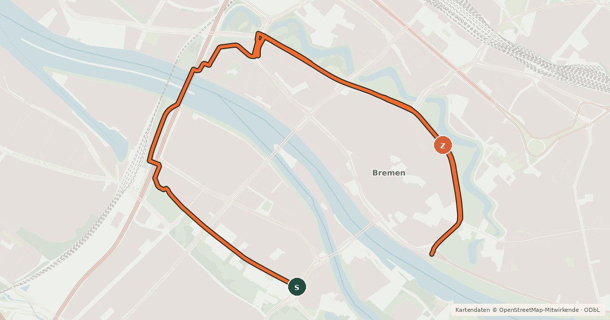 Kartenübersicht der Radroute Premiumroute Wallring