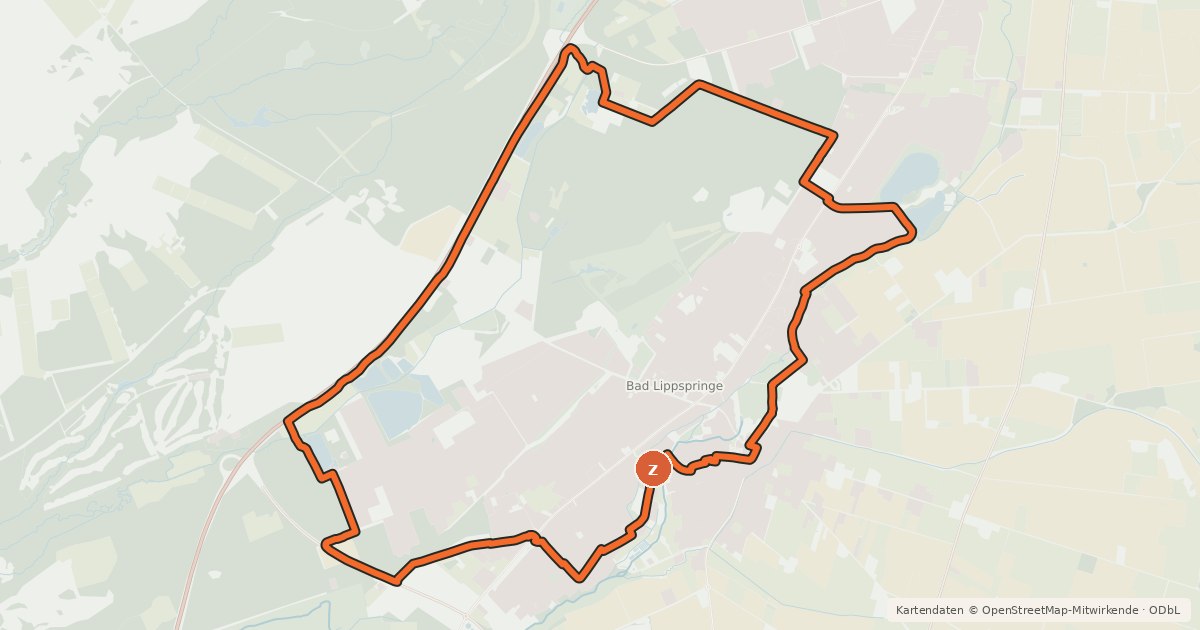 Kartenübersicht der Radroute Quellenroute