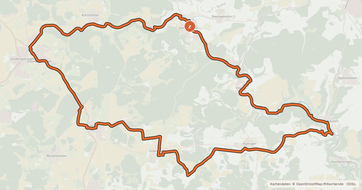 Kartenübersicht der Radroute R 6 - Museumstour