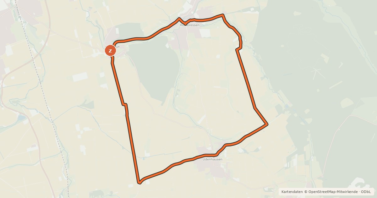Kartenübersicht der Radroute R13