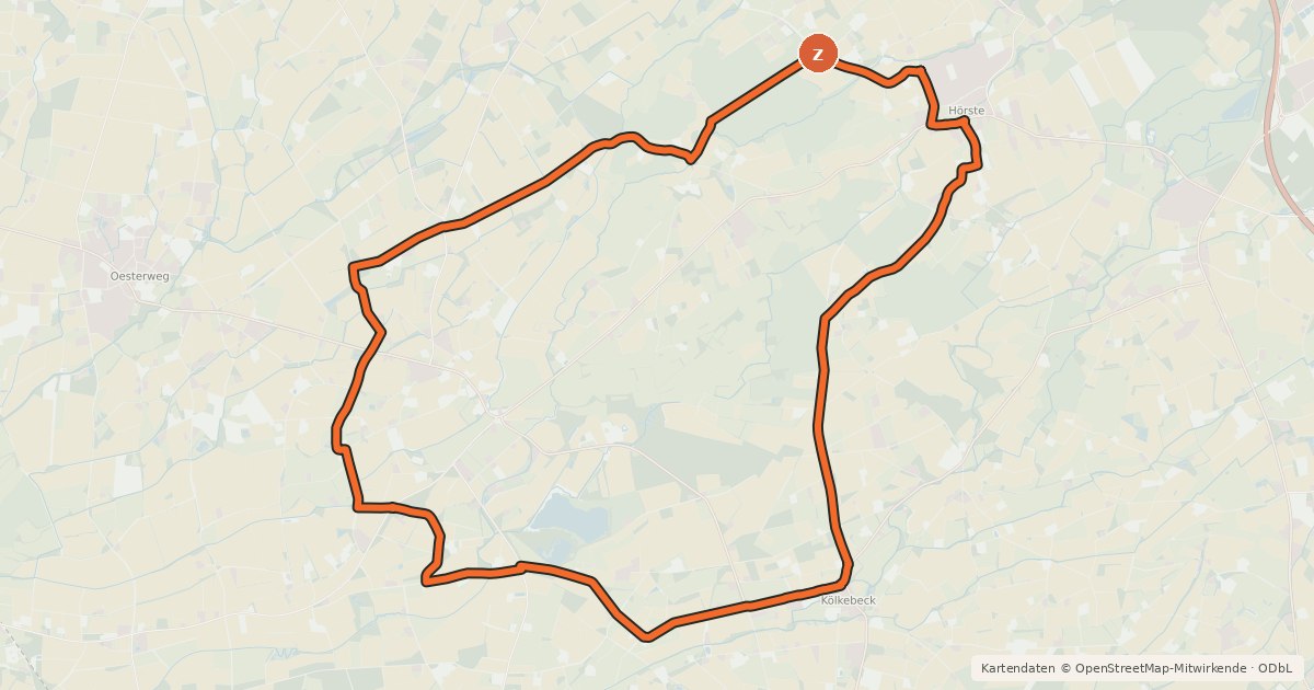 Kartenübersicht der Radroute R15