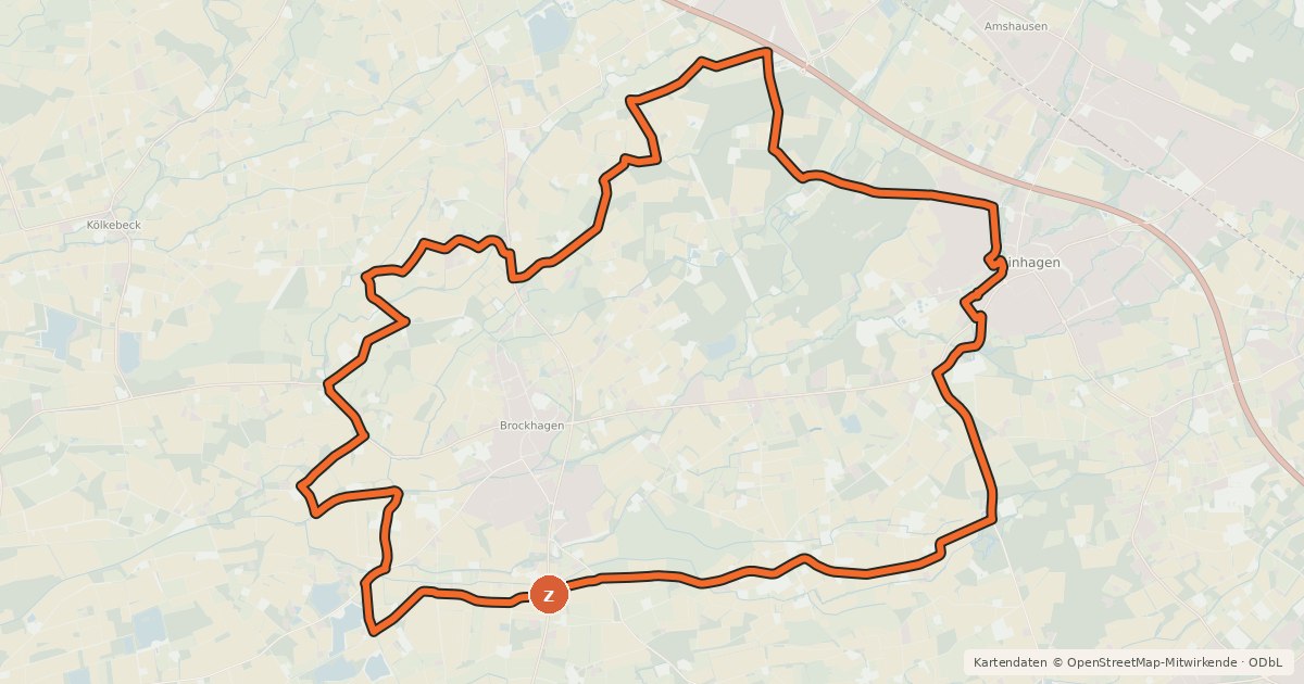Kartenübersicht der Radroute R17