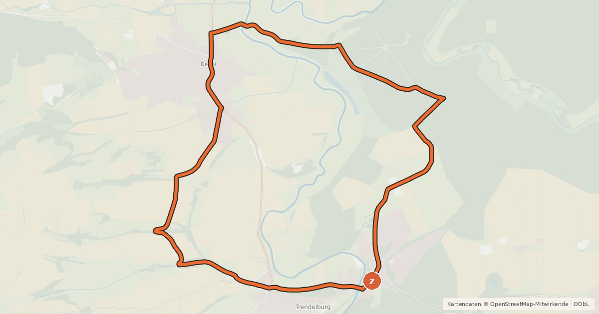 Kartenübersicht der Radroute R2